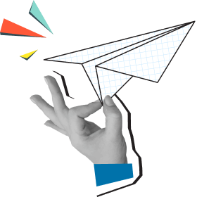 hand paper plane